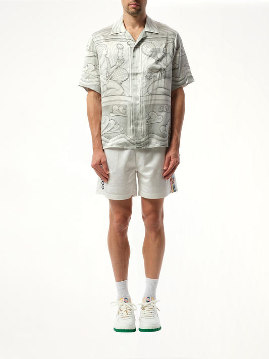 Sacred Stone Cuban Collar Shirt in Grey