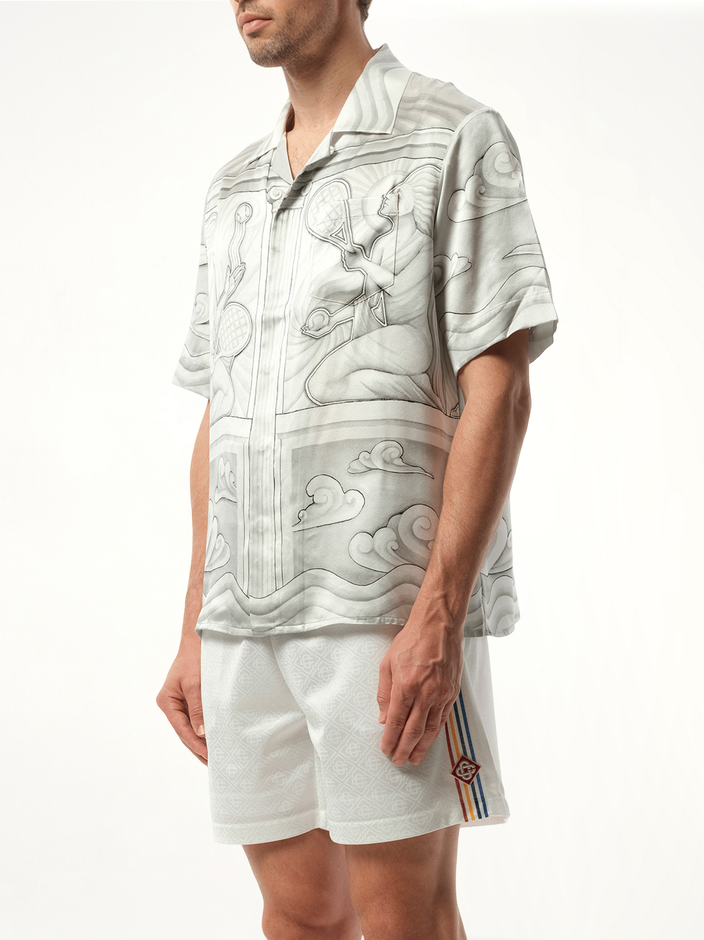 Sacred Stone Cuban Collar Shirt in Grey