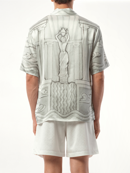 Sacred Stone Cuban Collar Shirt in Grey