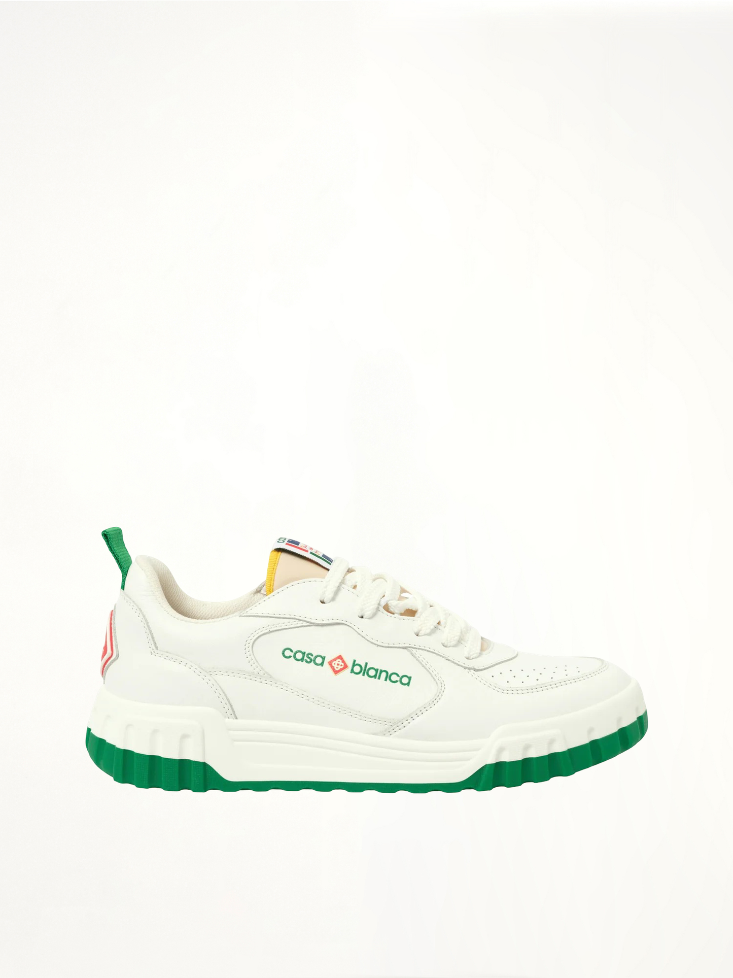 Court Sneaker in White/Green