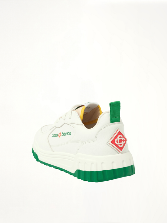 Court Sneaker in White/Green
