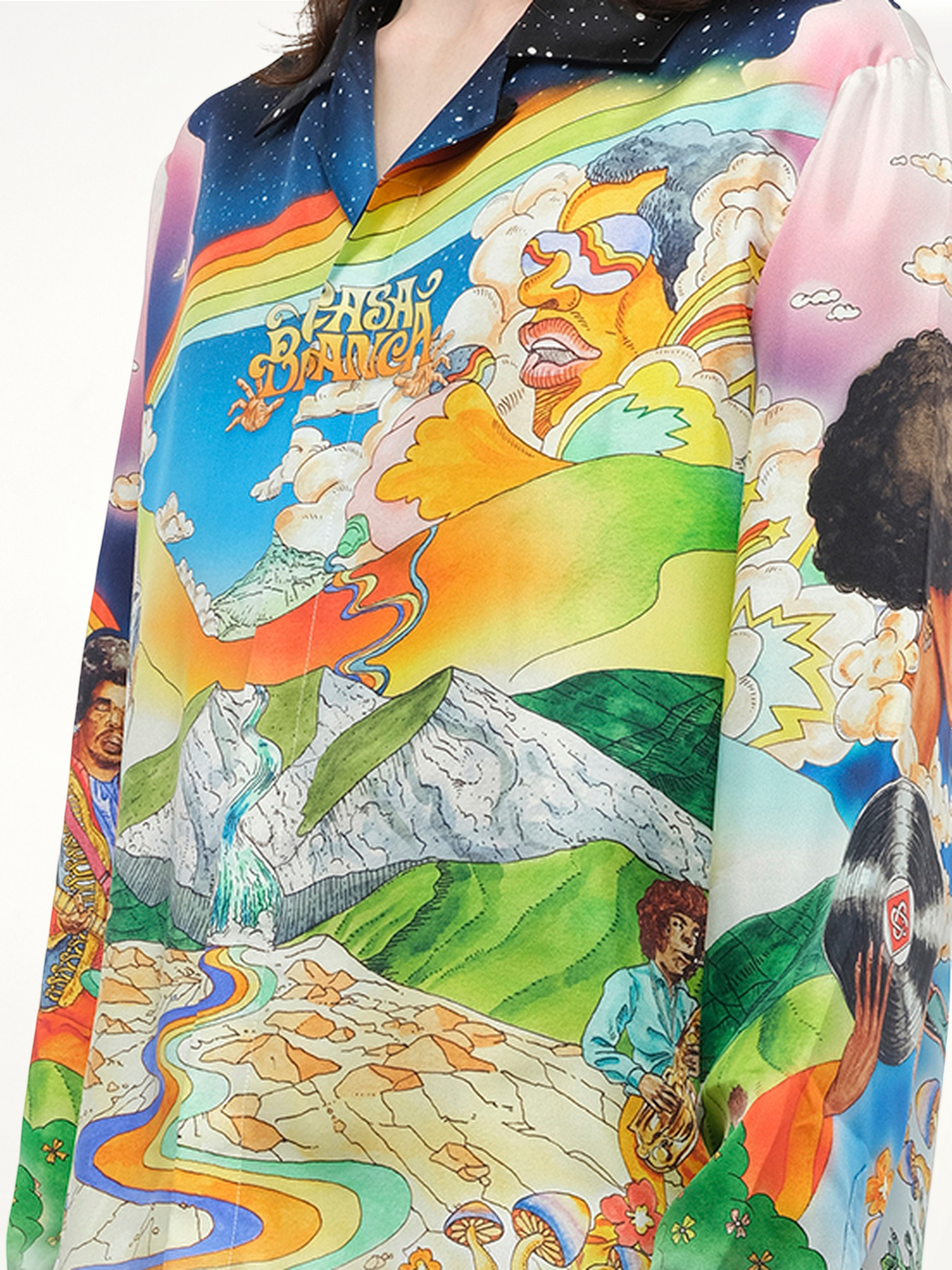 La Musique Cuban Collar Shirt in Multicolour