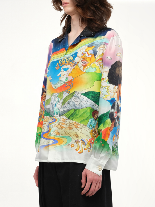 La Musique Cuban Collar Shirt in Multicolour