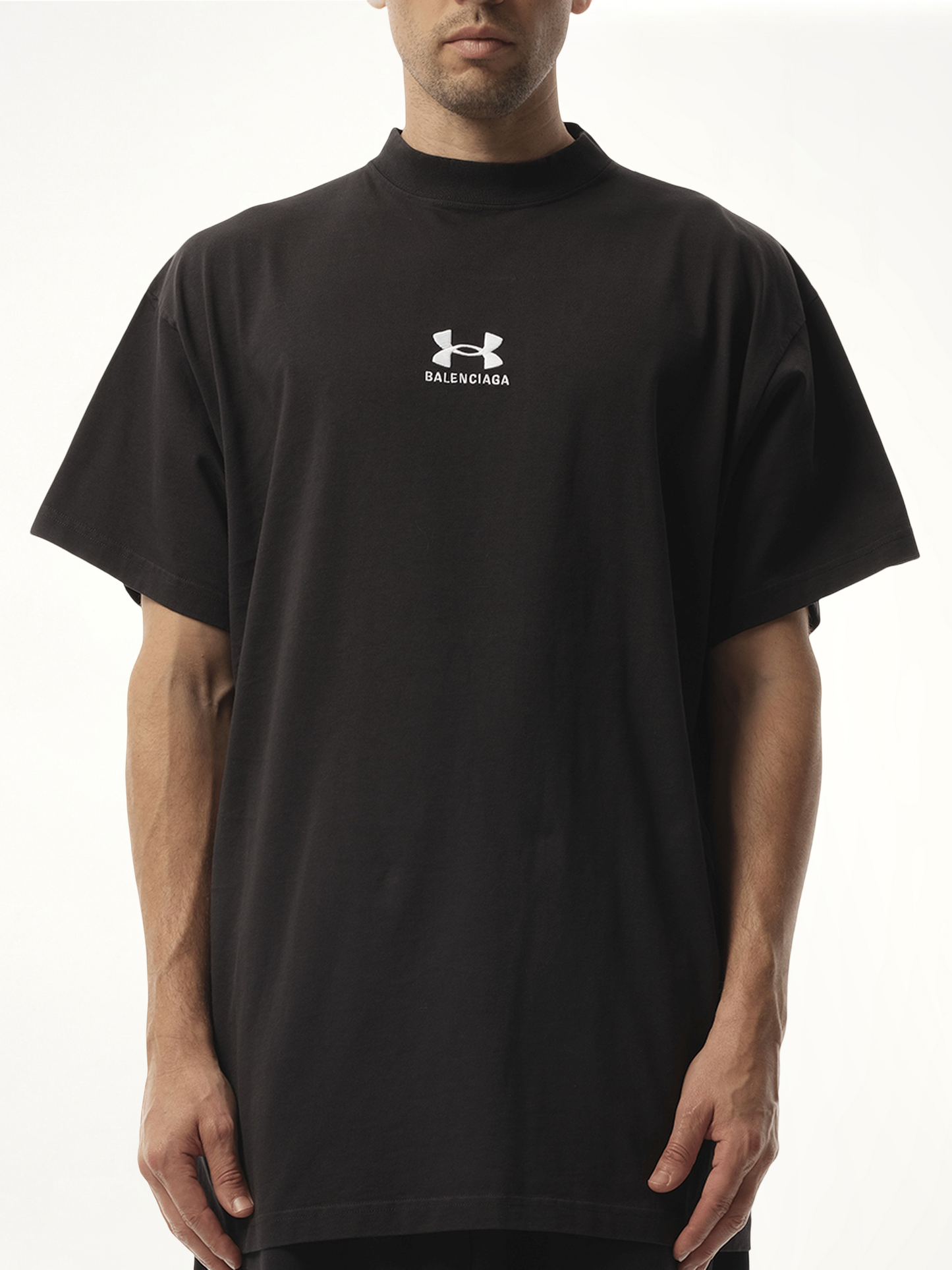 Under Armour Oversized T-Shirt in Washed Black/White