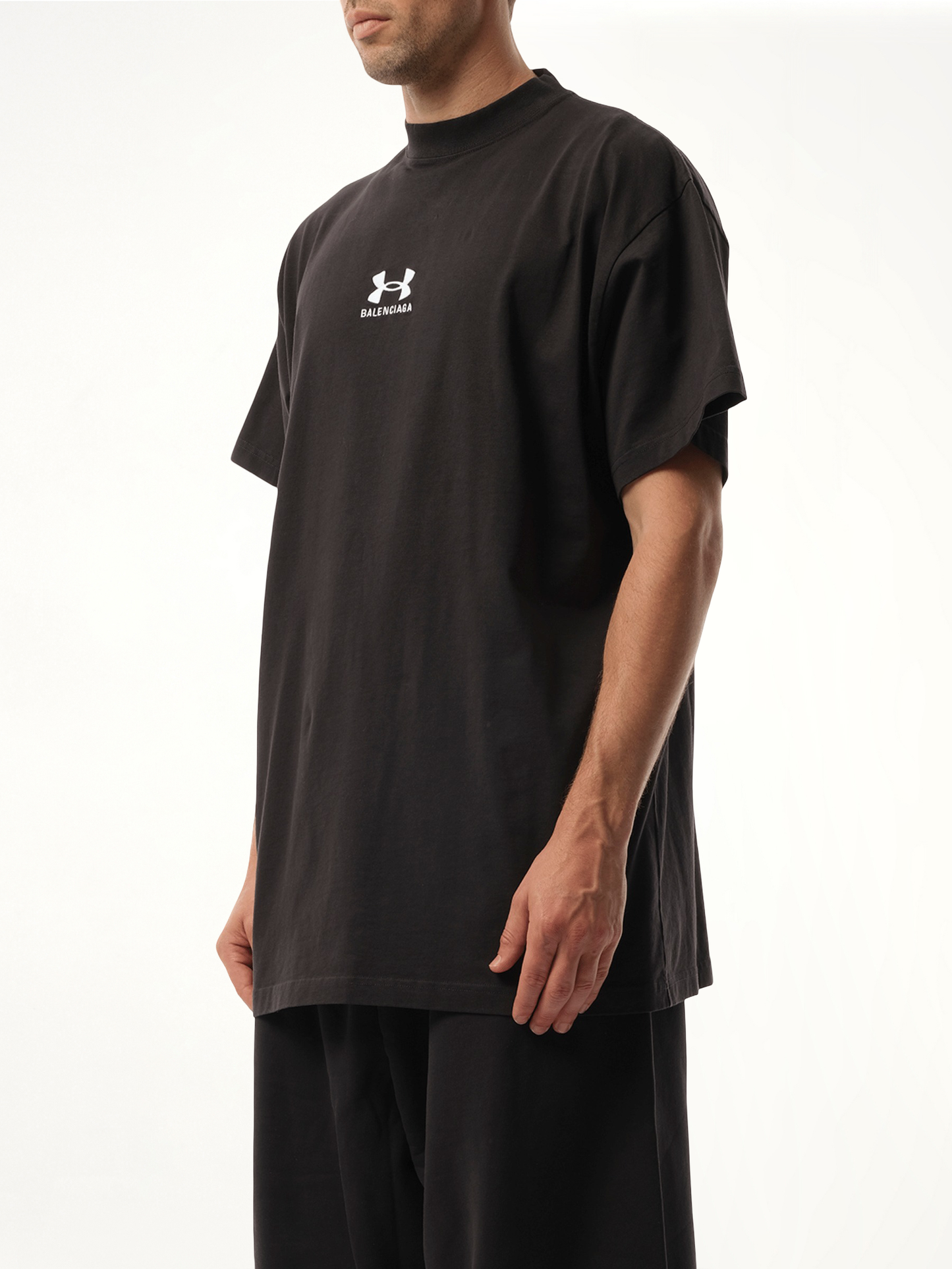 Under Armour Oversized T-Shirt in Washed Black/White