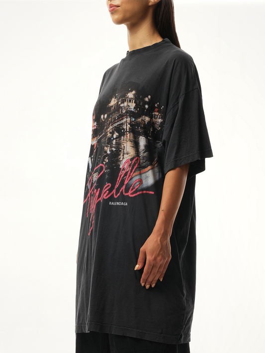 Pigalle Oversized T-Shirt in Faded Washed Black