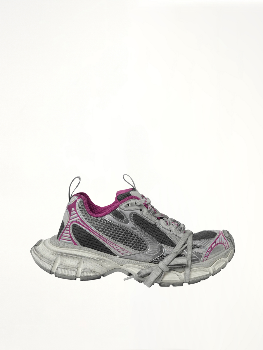 3XL Sneaker in Grey/White/Pink Side View | BALENCIAGA
