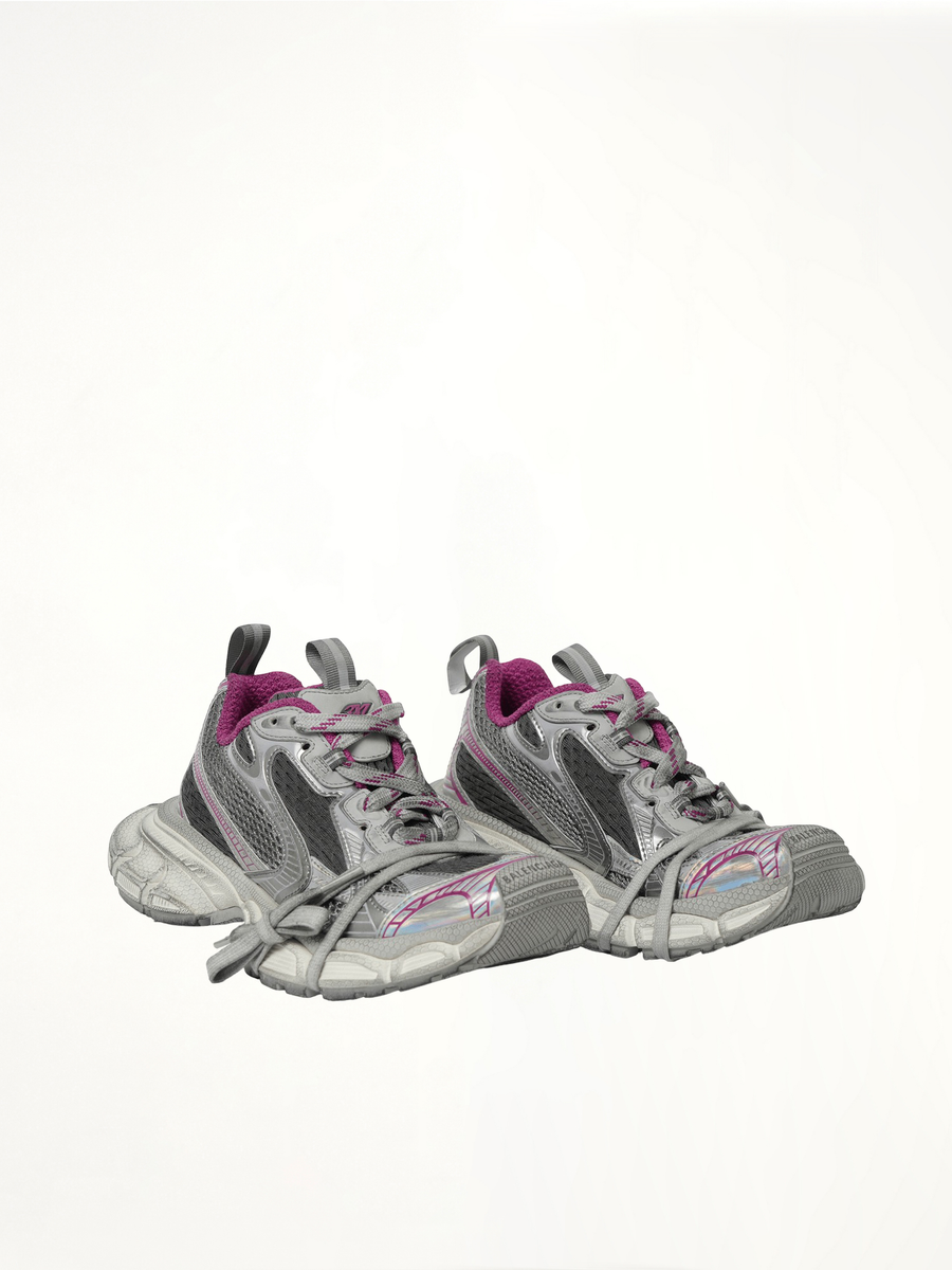 3XL Sneaker in Grey/White/Pink Front View | BALENCIAGA