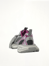 3XL Sneaker in Grey/White/Pink Back View | BALENCIAGA
