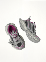 3XL Sneaker in Grey/White/Pink Top View | BALENCIAGA