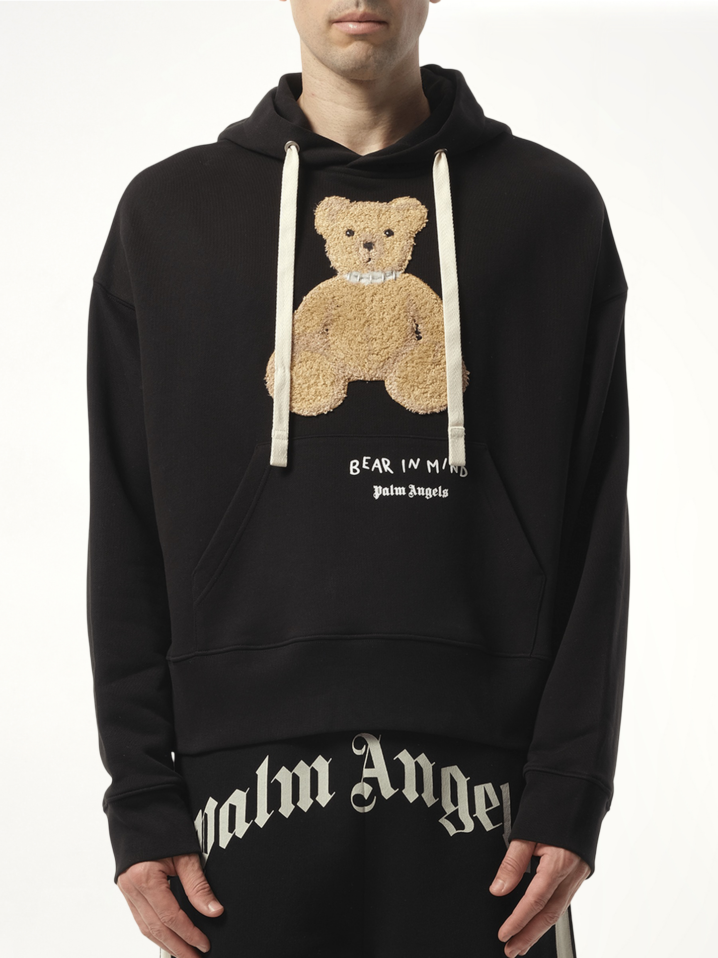 Bear in Mind Over Hoodie in Black/Brown