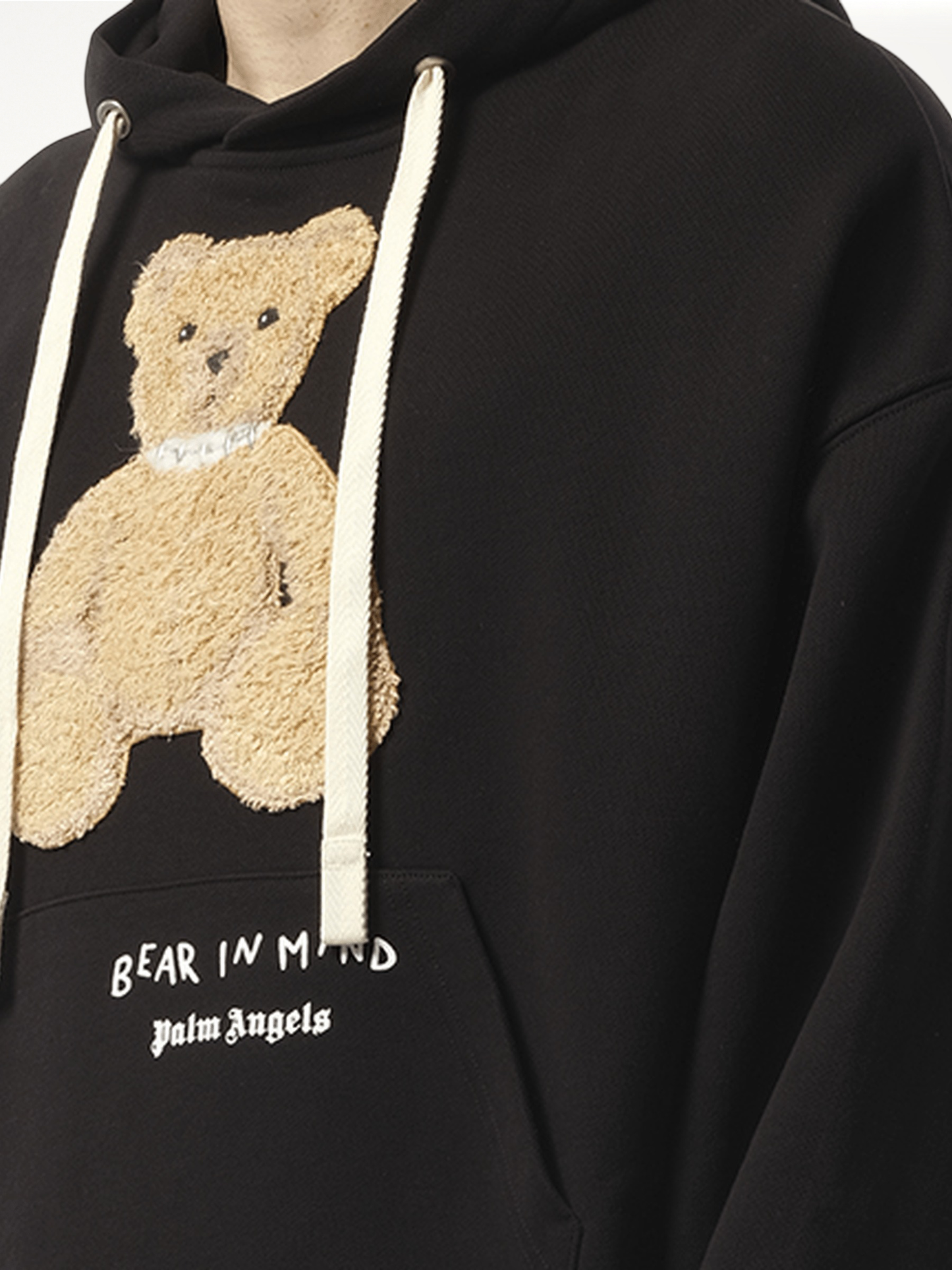 Bear in Mind Over Hoodie in Black/Brown