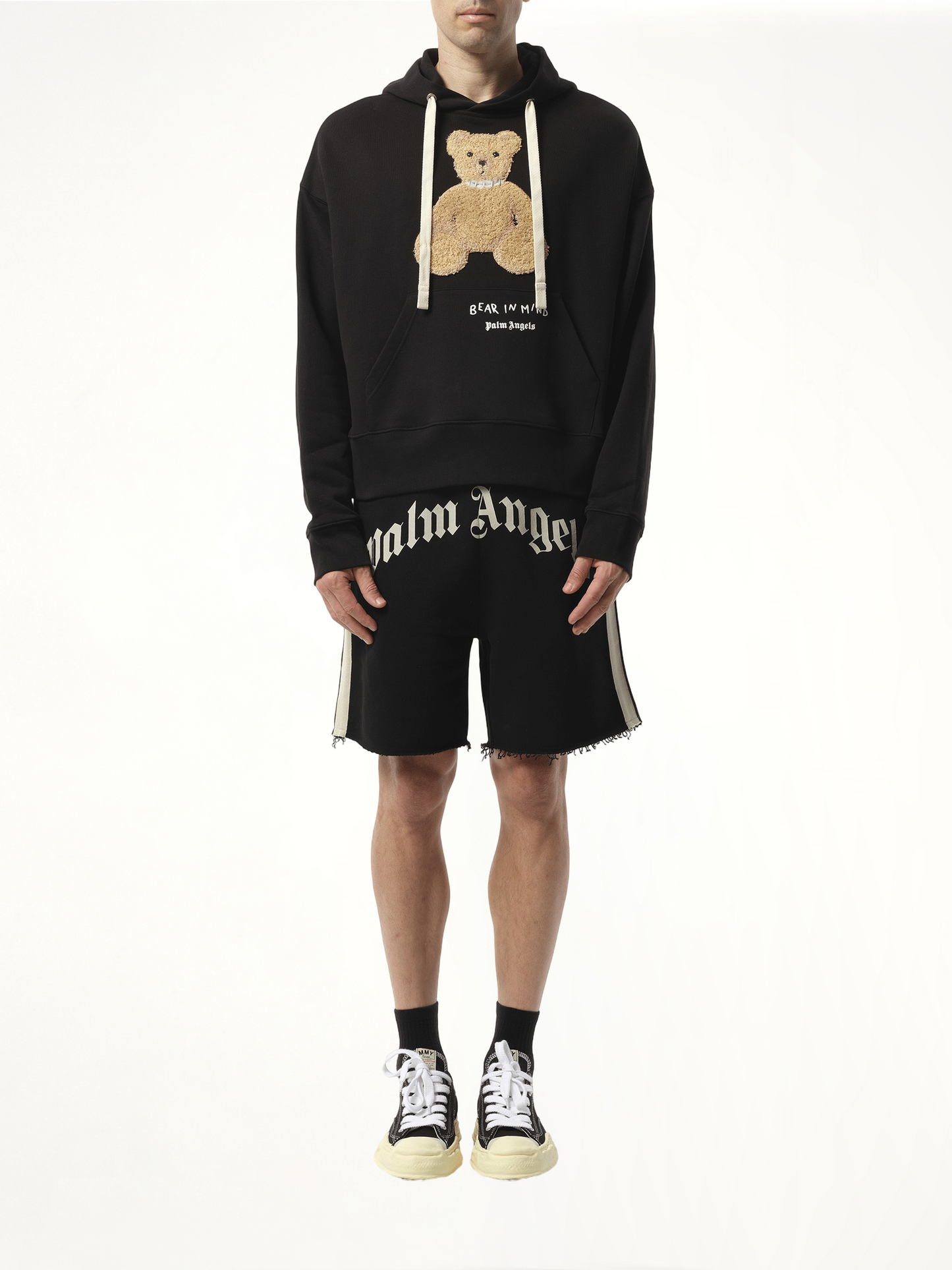 Bear in Mind Over Hoodie in Black/Brown