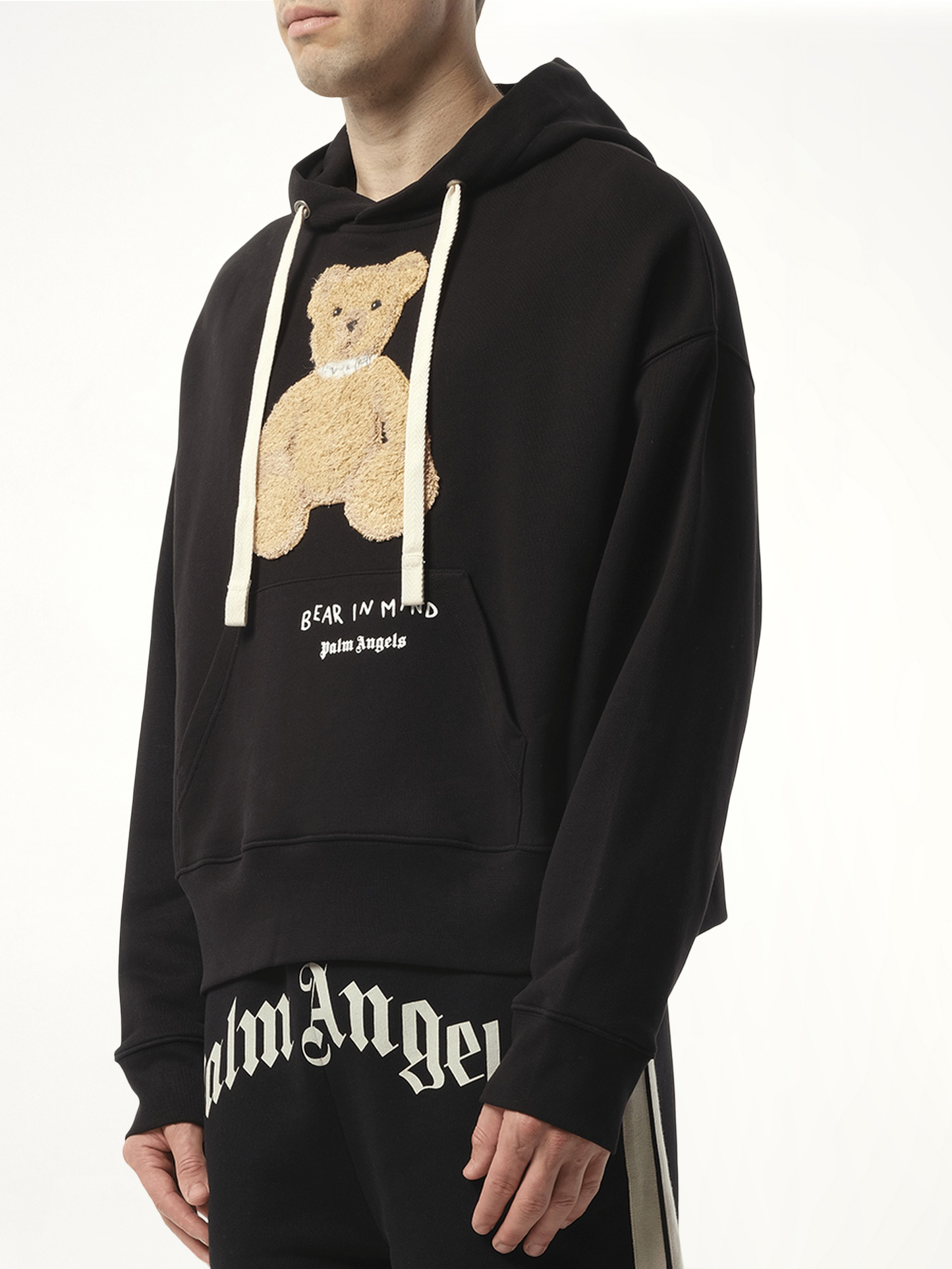 Bear in Mind Over Hoodie in Black/Brown