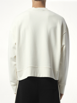 Bear in Mind Crewneck Sweatshirt in Off White/Brown