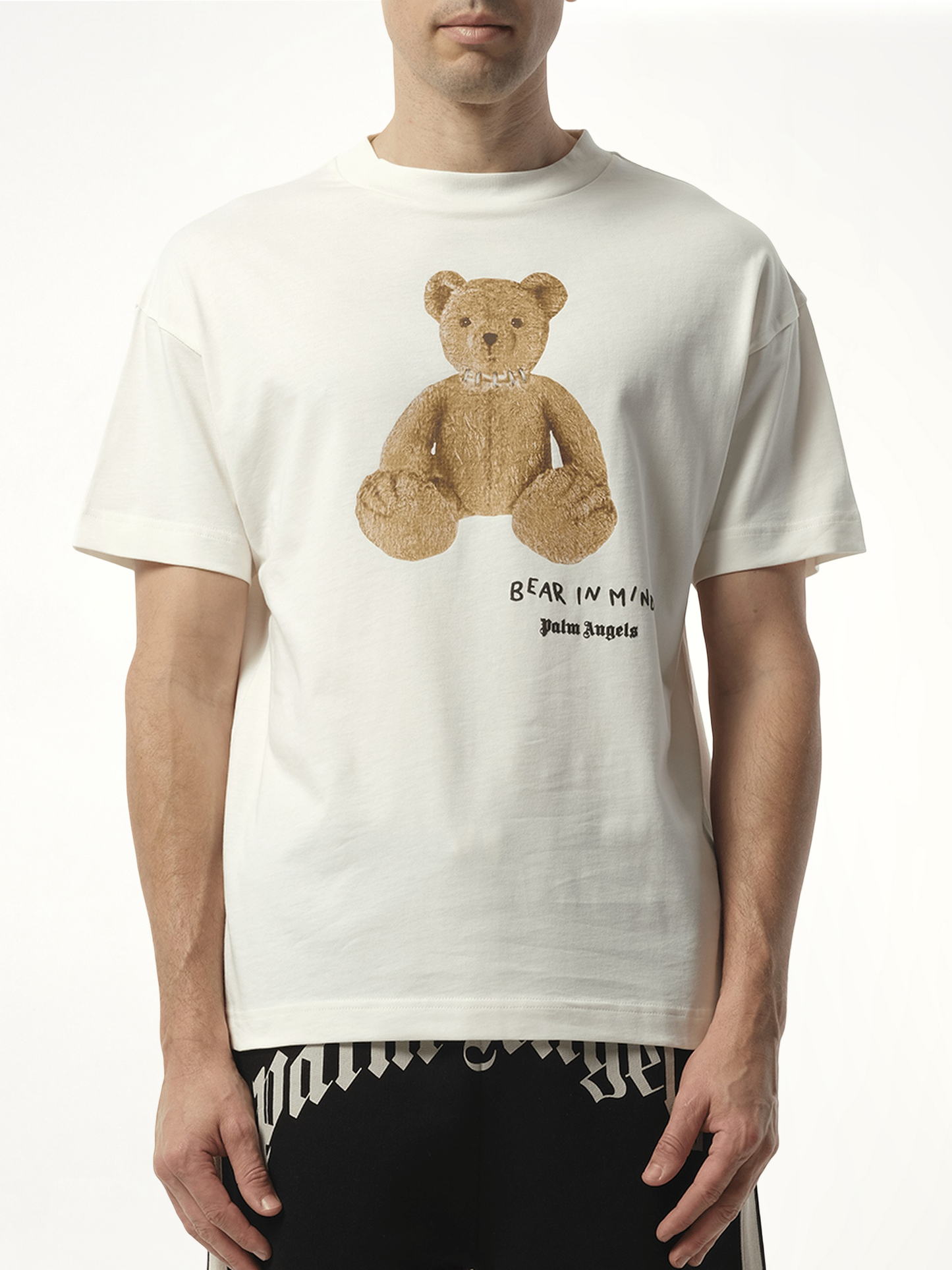 Bear in Mind T-Shirt in Off White/Brown
