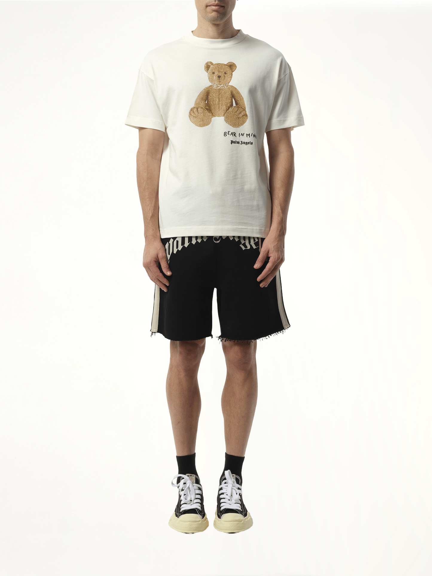 Bear in Mind T-Shirt in Off White/Brown