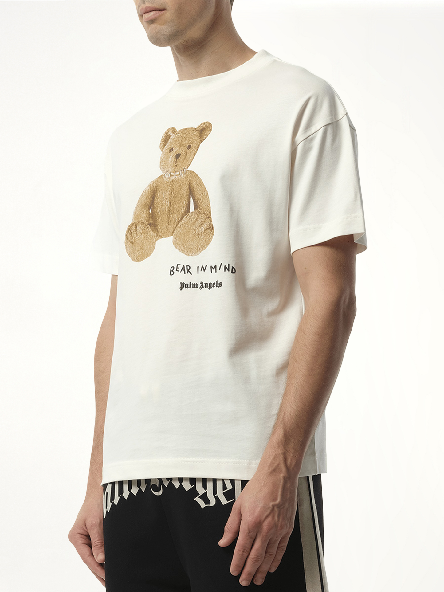 Bear in Mind T-Shirt in Off White/Brown