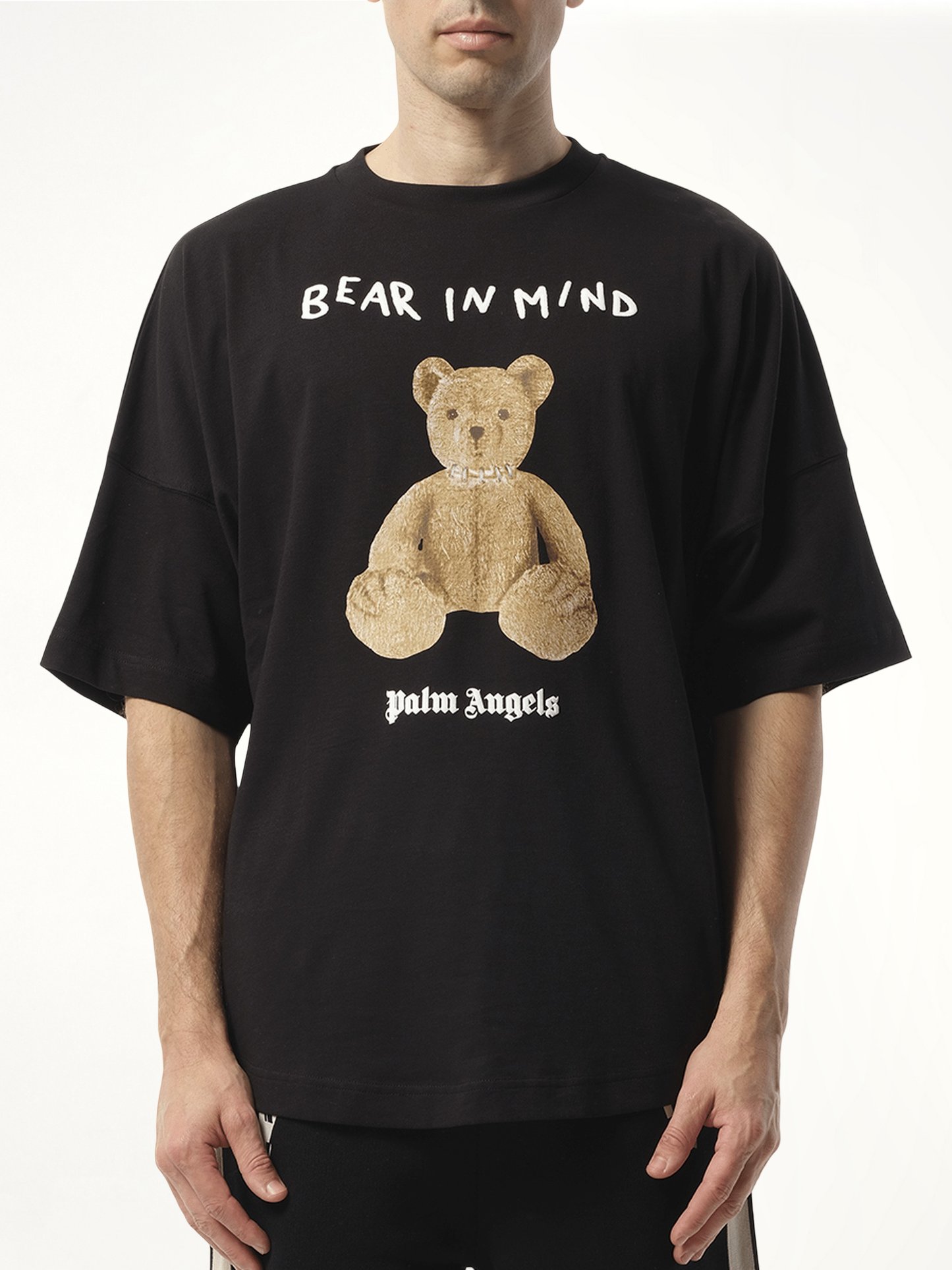 Bear in Mind Over T-Shirt in Black/Brown