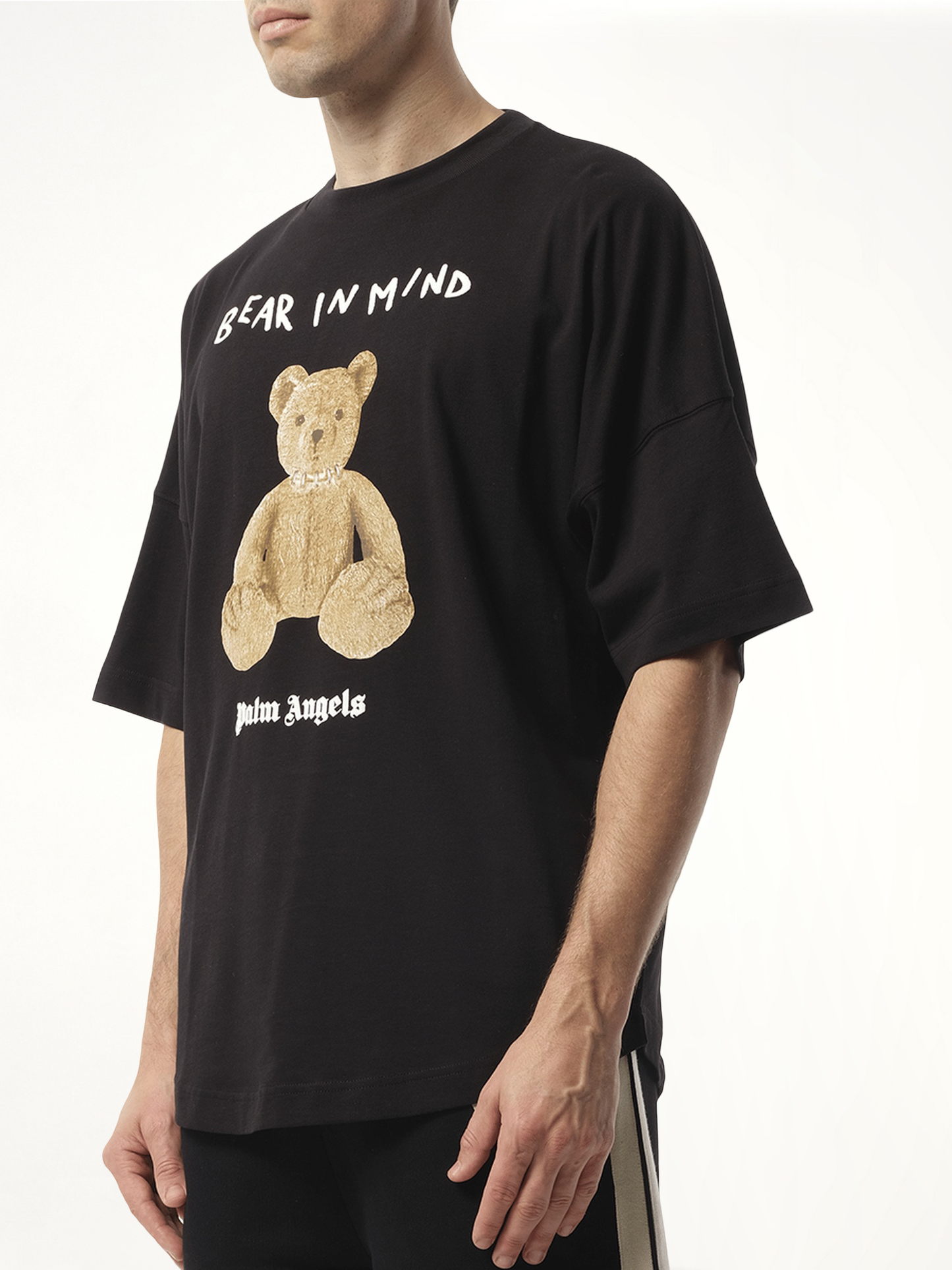 Bear in Mind Over T-Shirt in Black/Brown