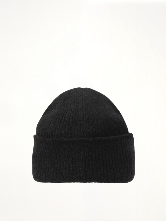 Gros Grain Beanie in Black