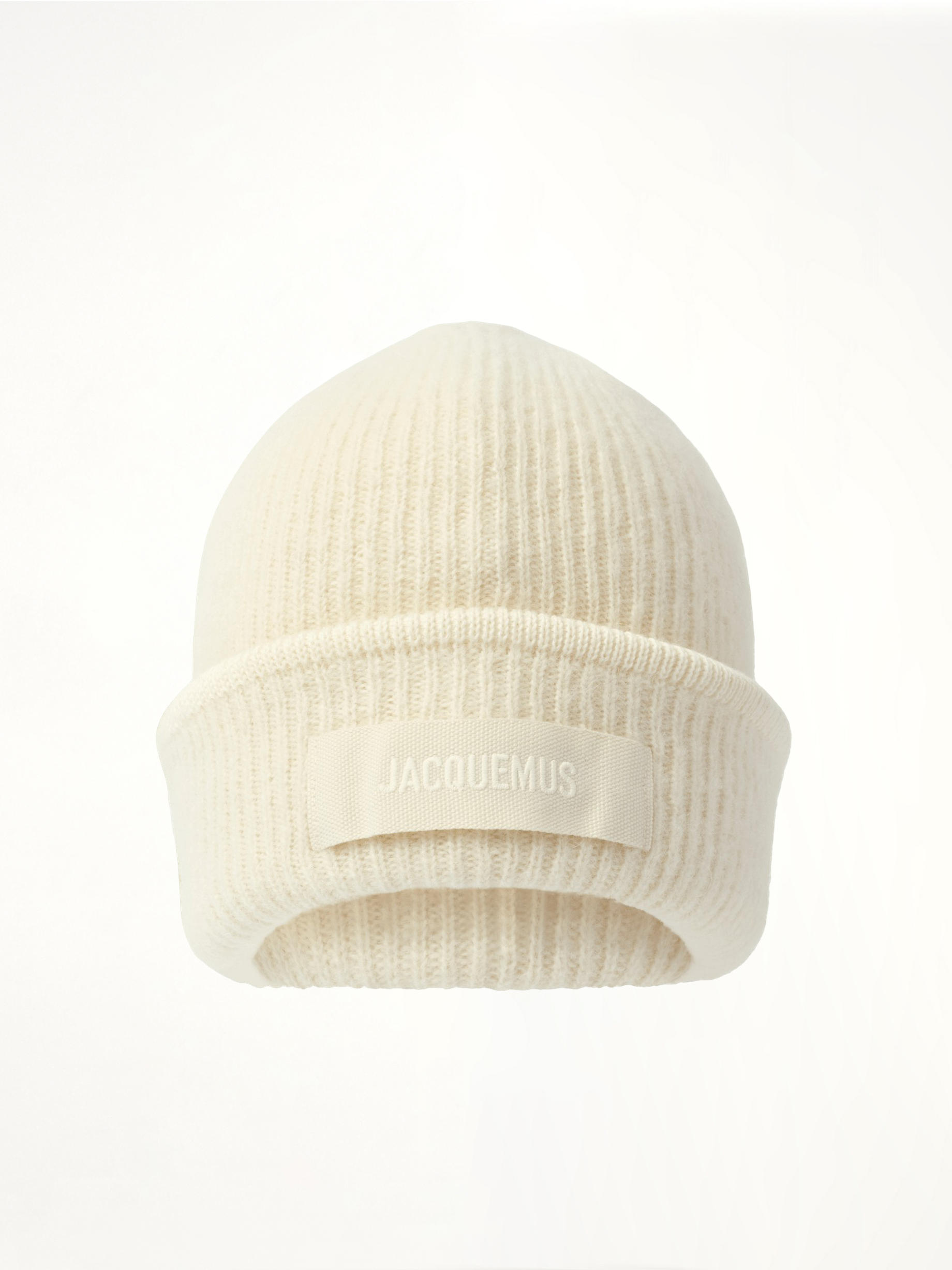 Gros Grain Beanie in Off White