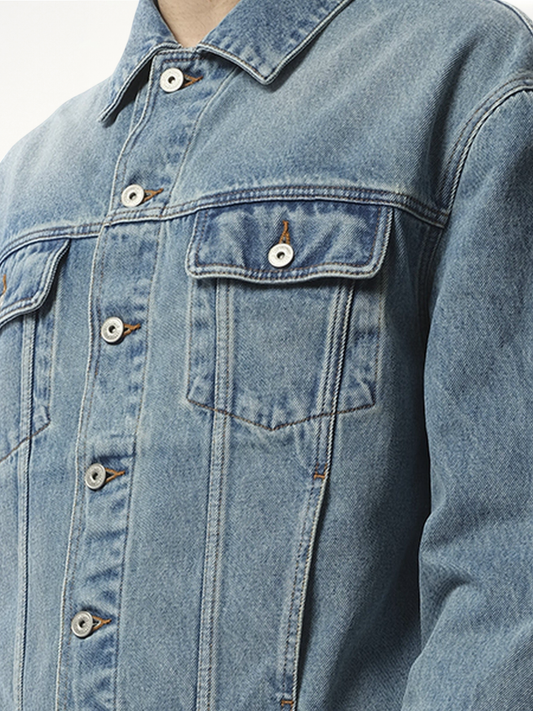 La Veste Denim in Blue/Tabac