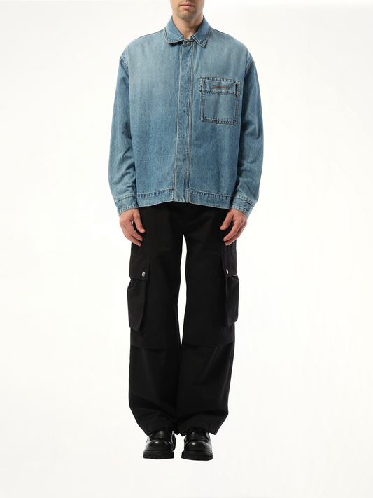 La Chemise Denim in Blue/Tabac