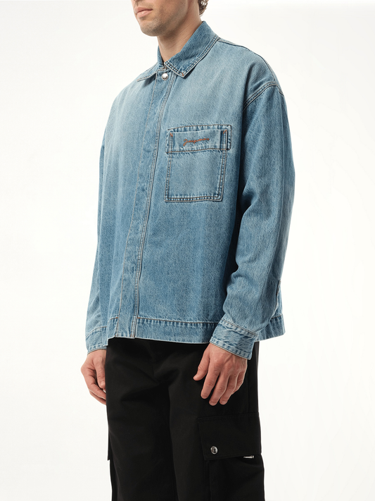 La Chemise Denim in Blue/Tabac
