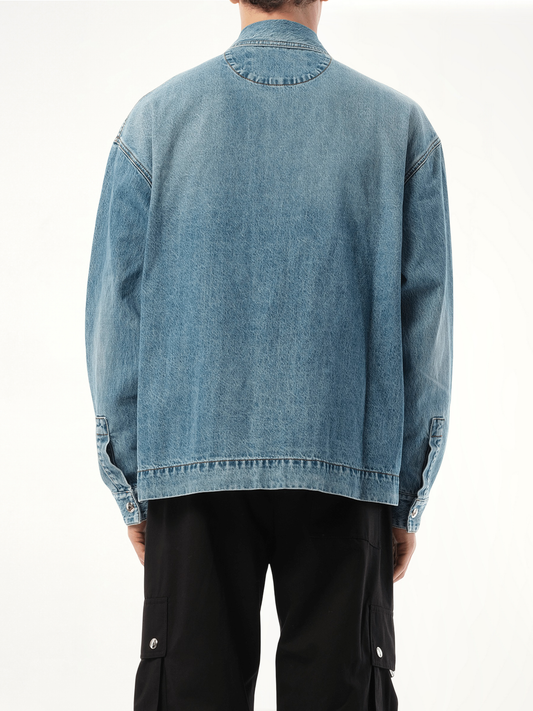 La Chemise Denim in Blue/Tabac