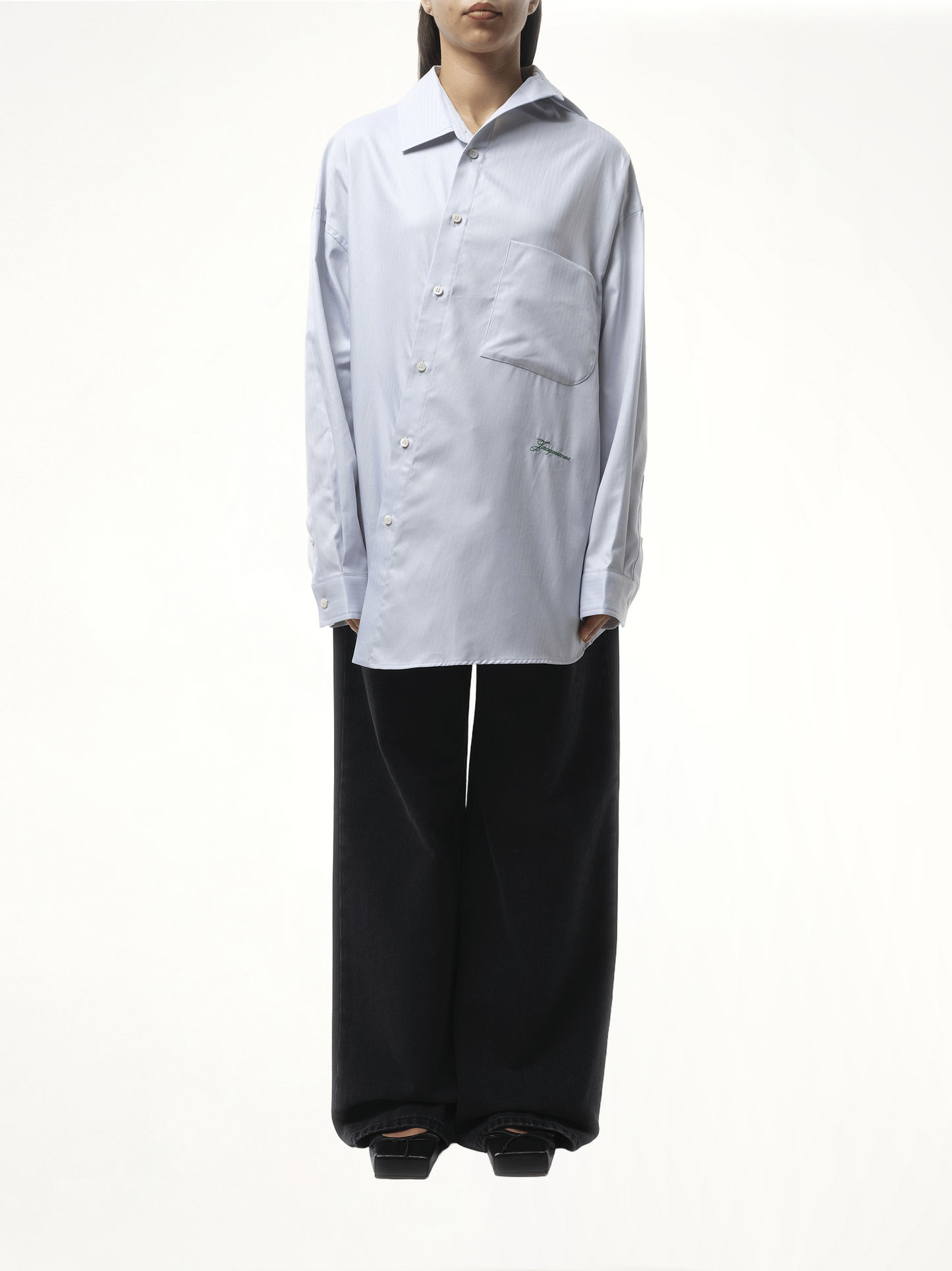 La Chemise Cuadro in Light Grey