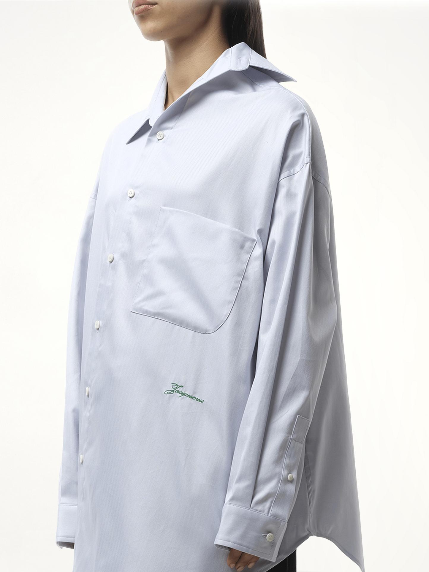 La Chemise Cuadro in Light Grey