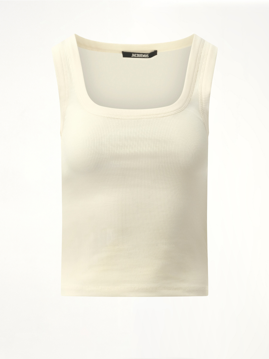 Le Debardeur Gros Grain in White
