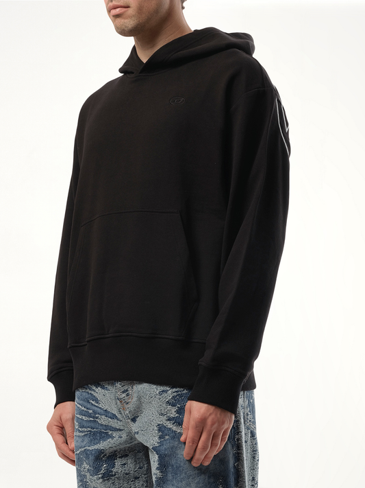 S-Macs Oval D Hoodie in Black
