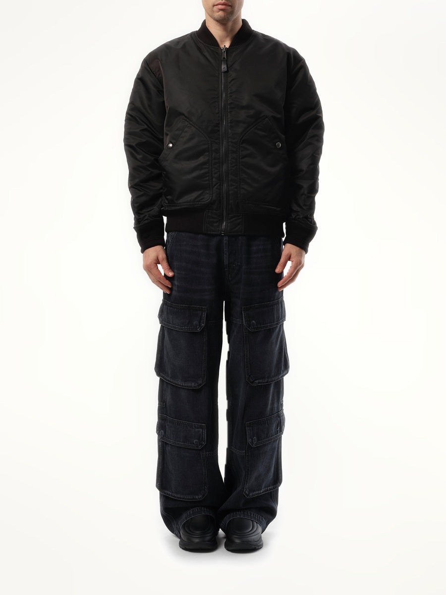 Diesel J-Held Bomber Jacket in Black