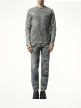 Marble Effect Sweater in Grey