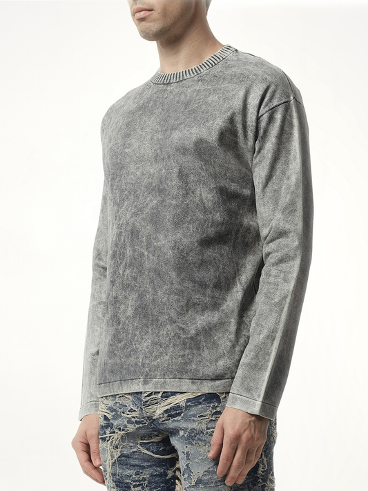 Marble Effect Sweater in Grey