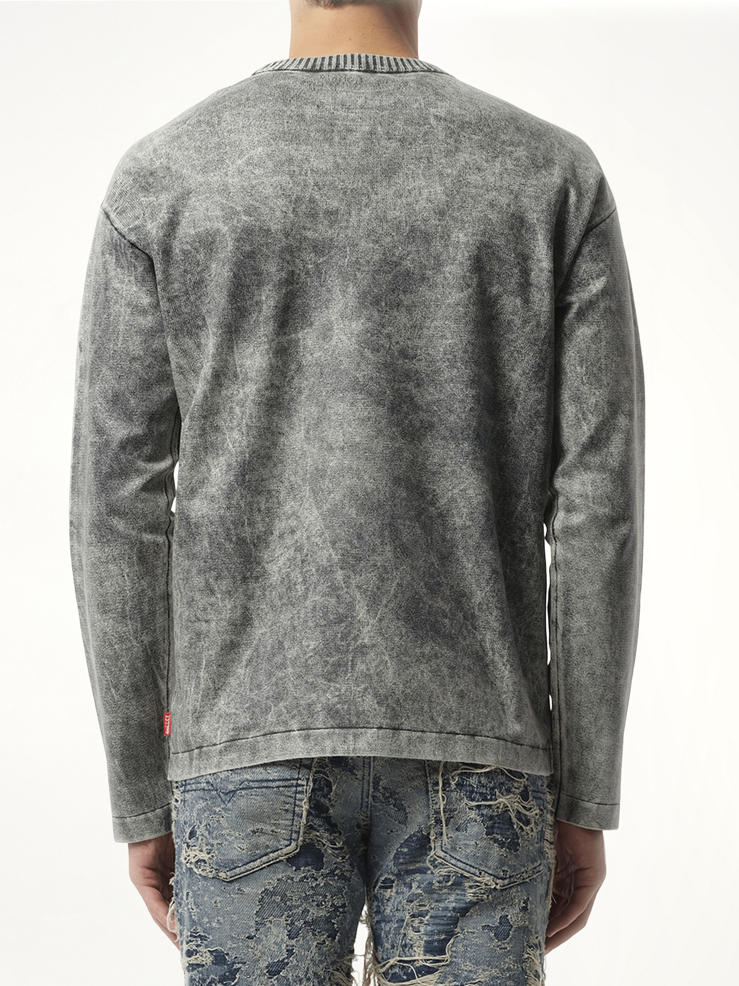 Marble Effect Sweater in Grey