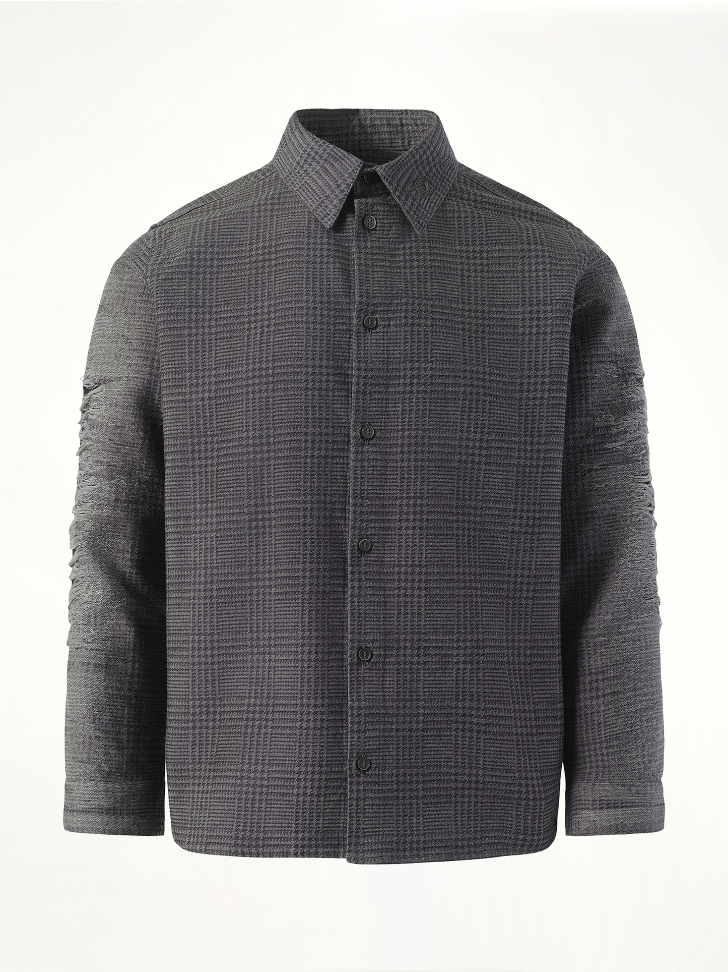 Distressed Sleeve Shirt in Grey