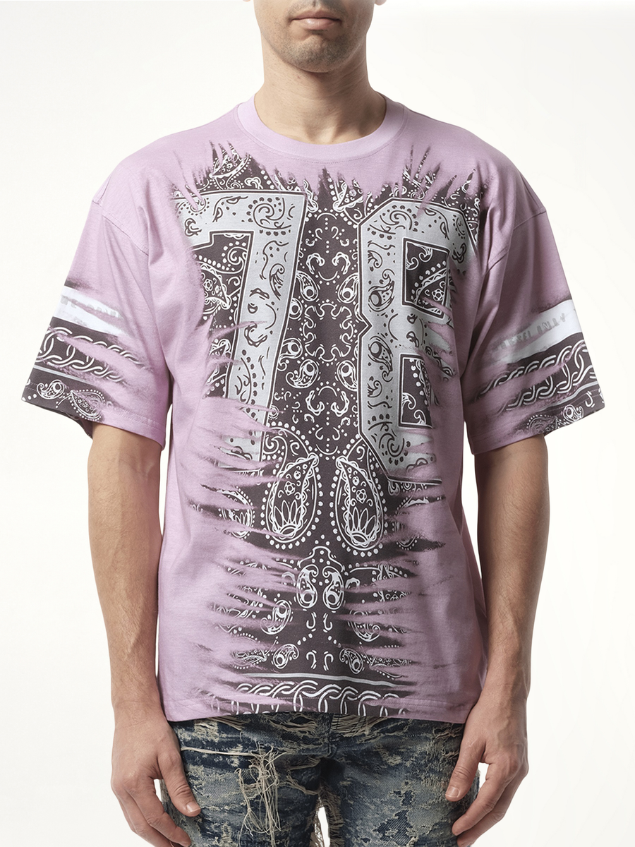 Bandana Print T-Shirt in Black/White