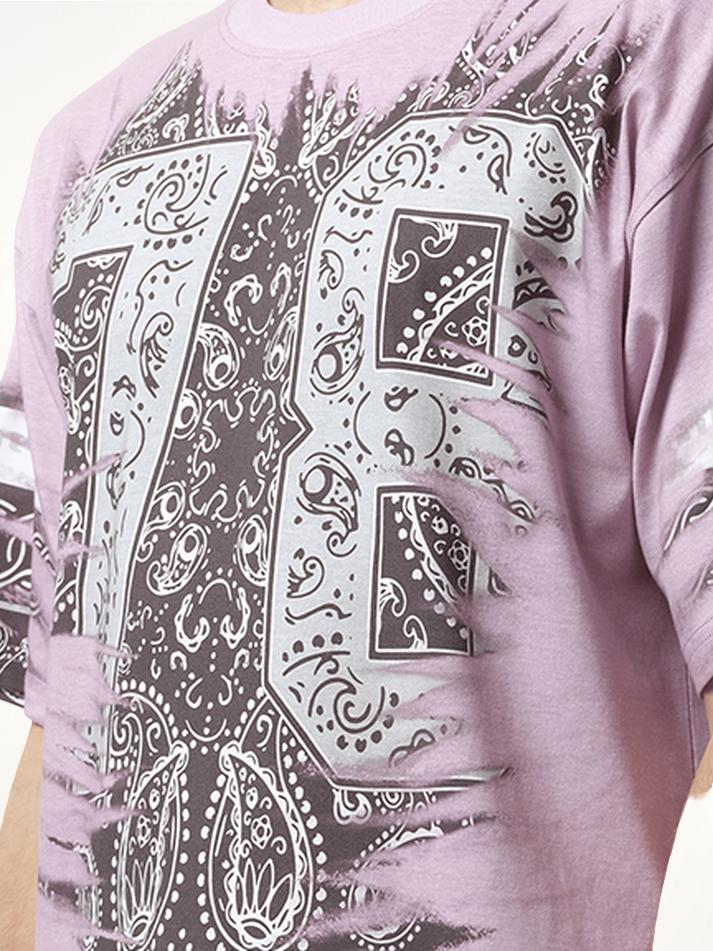 Bandana Print T-Shirt in Black/White