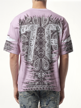 Bandana Print T-Shirt in Black/White