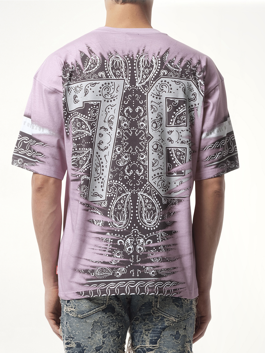 Bandana Print T-Shirt in Black/White
