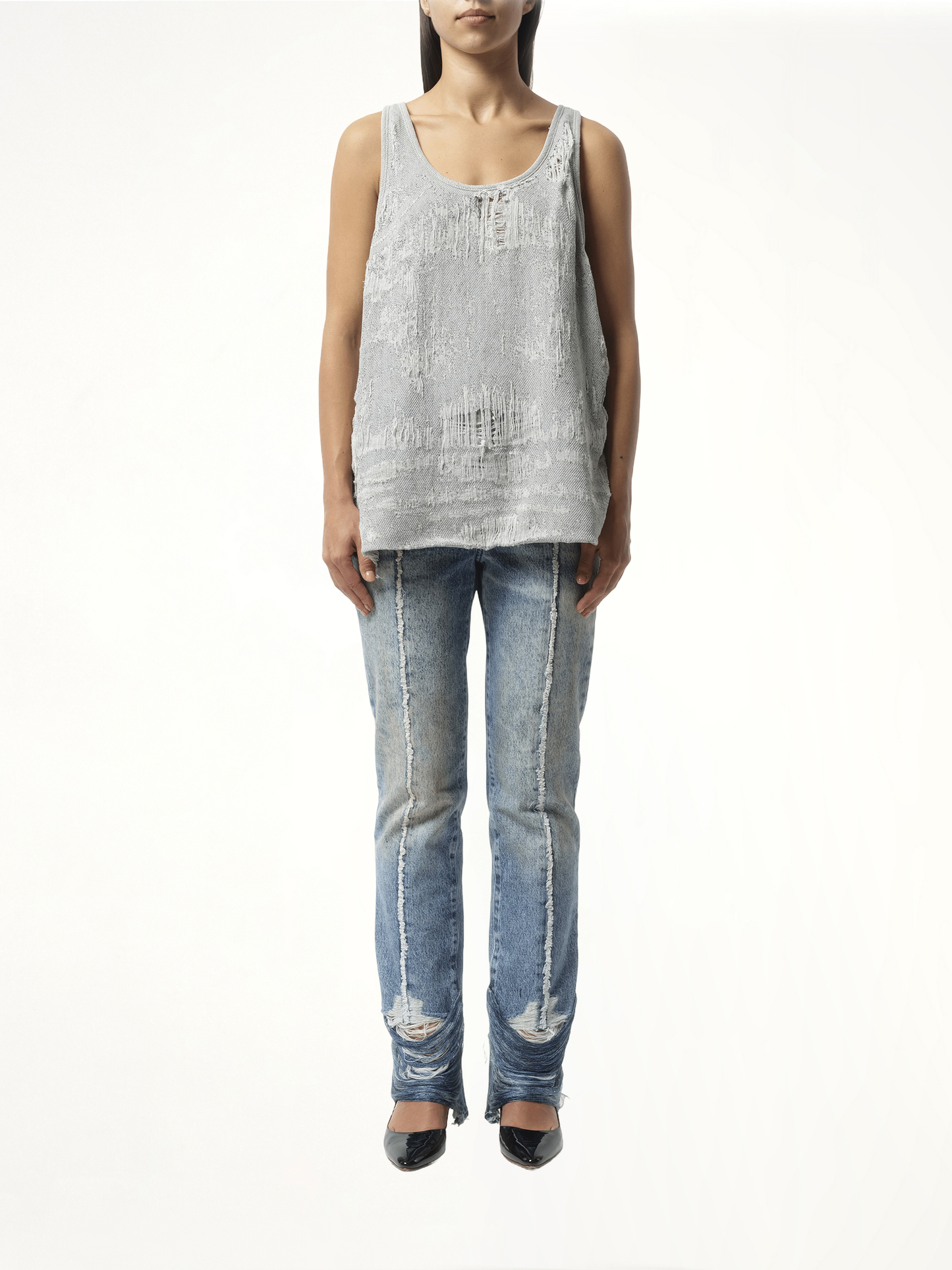 DE-Dalby Distressed Top in Blue