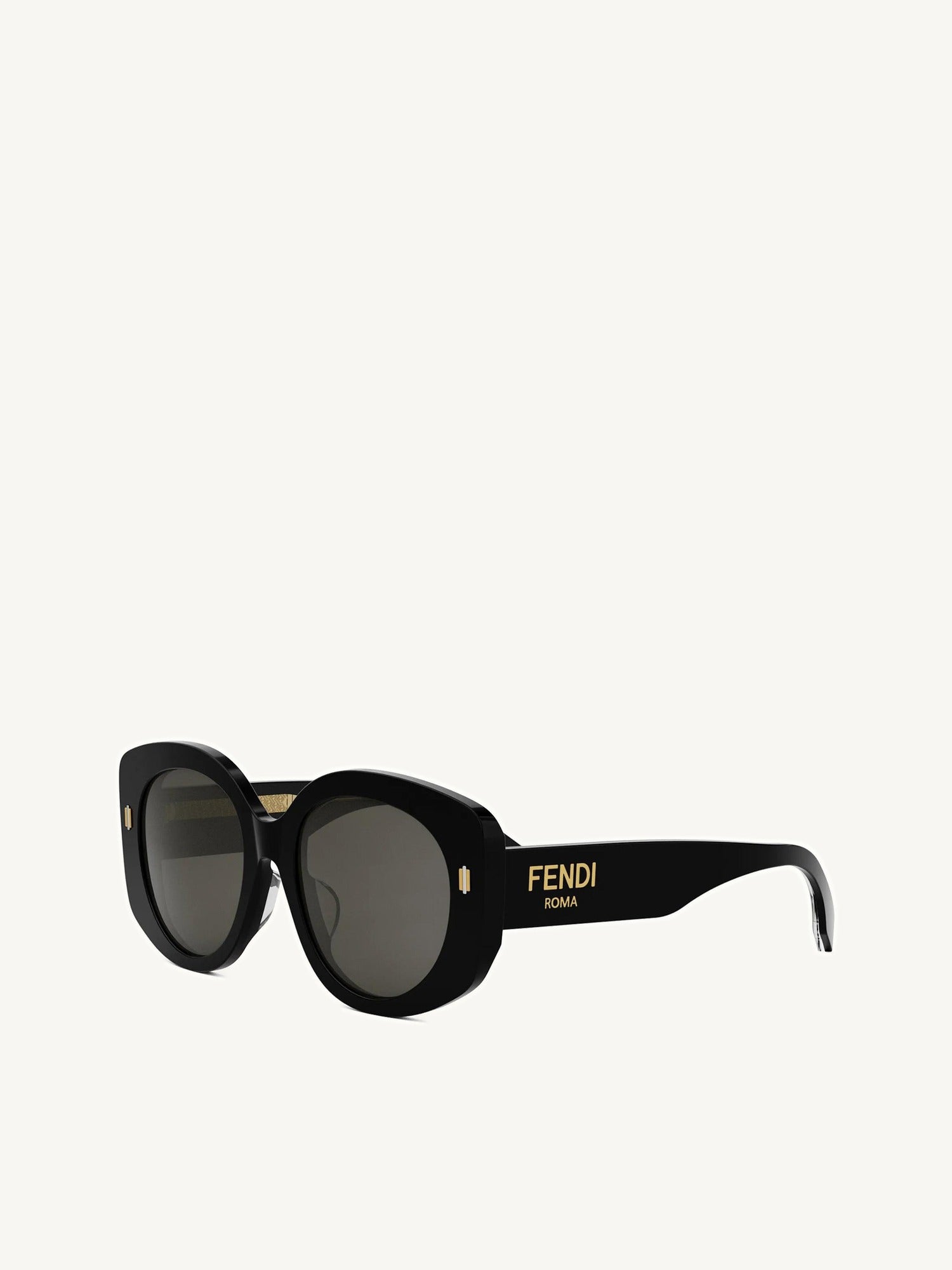 Fendi FE40137F 5301A Acetate Sunglasess in Black/Gold