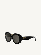 Fendi FE40137F 5301A Acetate Sunglasess in Black/Gold