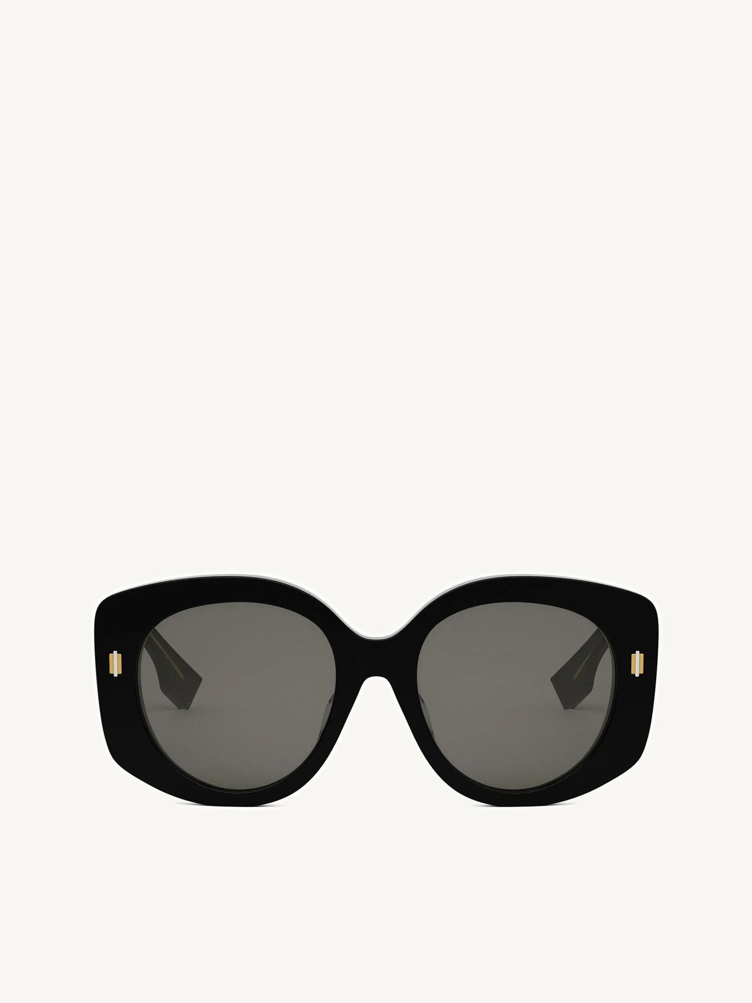 Fendi FE40137F 5301A Acetate Sunglasess in Black/Gold