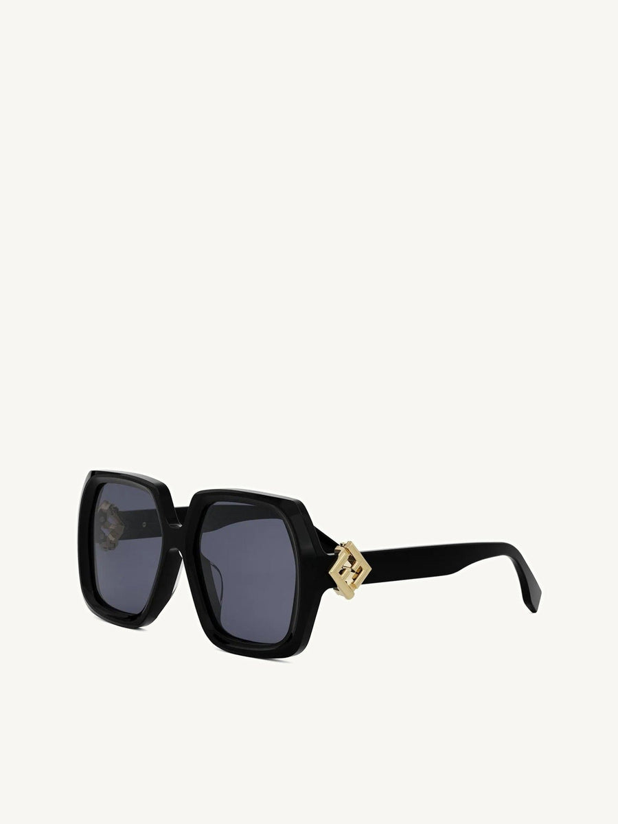 Fendi FE40139F 5401V Acetate Sunglasess in Black/Gold