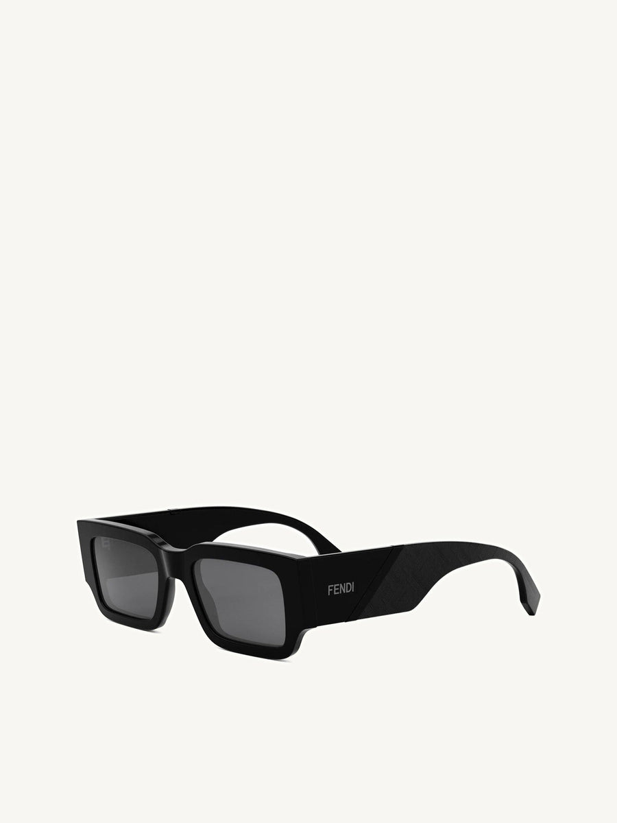 Fendi FE40131I 5101A Acetate Sunglasses in Black/Silver