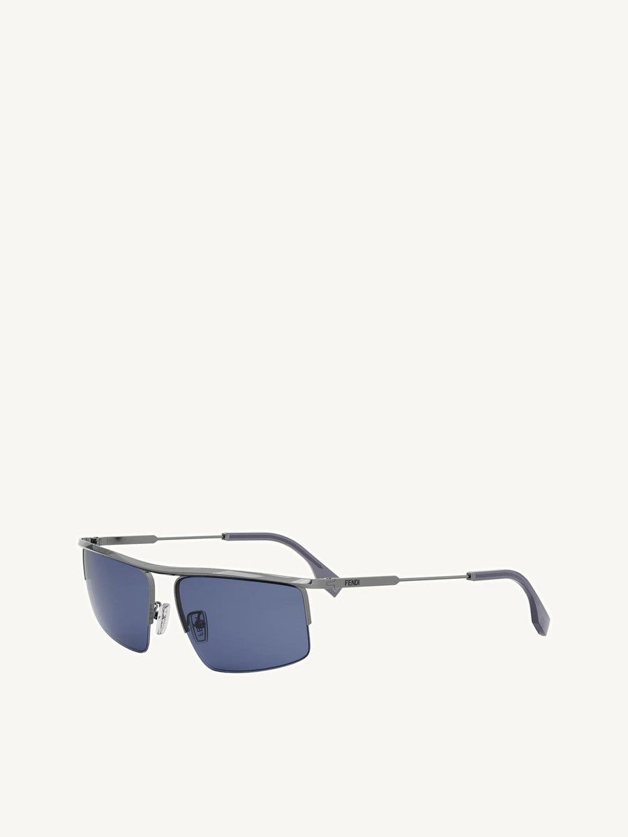 Fendi FE40141U 6012V Metal Sunglasess in Grey/Blue